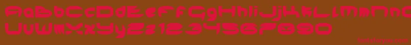 HardEdge Font – Red Fonts on Brown Background