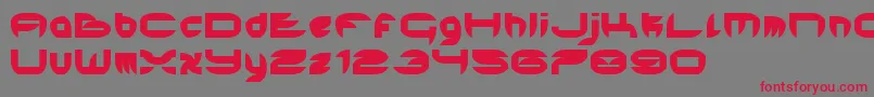 HardEdge Font – Red Fonts on Gray Background