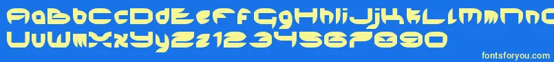 HardEdge Font – Yellow Fonts on Blue Background