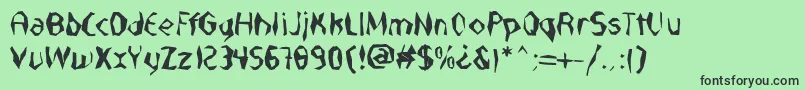 Шрифт NabateaDefharo – чёрные шрифты на зелёном фоне