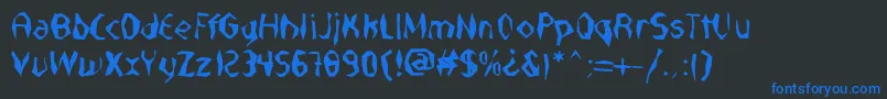 Шрифт NabateaDefharo – синие шрифты на чёрном фоне
