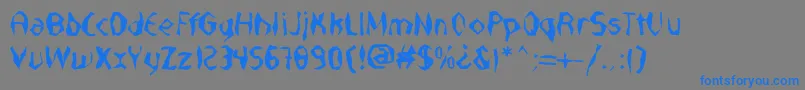 NabateaDefharo Font – Blue Fonts on Gray Background