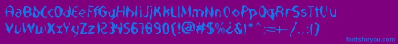 Шрифт NabateaDefharo – синие шрифты на фиолетовом фоне
