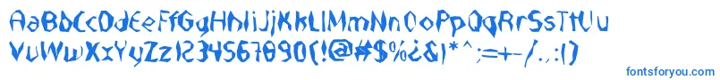 フォントNabateaDefharo – 白い背景に青い文字