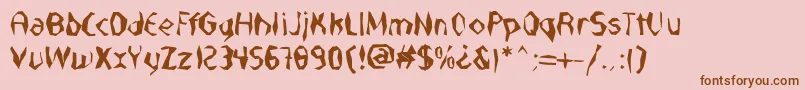 Шрифт NabateaDefharo – коричневые шрифты на розовом фоне