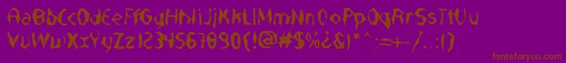 Шрифт NabateaDefharo – коричневые шрифты на фиолетовом фоне