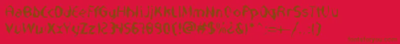 NabateaDefharo-fontti – ruskeat fontit punaisella taustalla