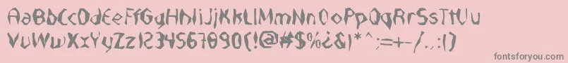 フォントNabateaDefharo – ピンクの背景に灰色の文字