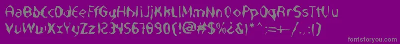 NabateaDefharo-Schriftart – Graue Schriften auf violettem Hintergrund