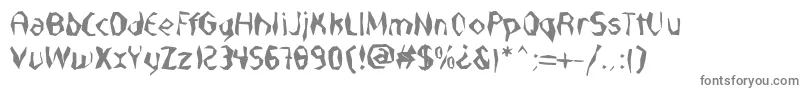 NabateaDefharo-fontti – harmaat kirjasimet valkoisella taustalla