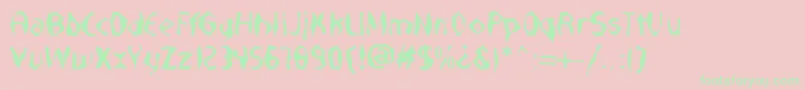 Шрифт NabateaDefharo – зелёные шрифты на розовом фоне