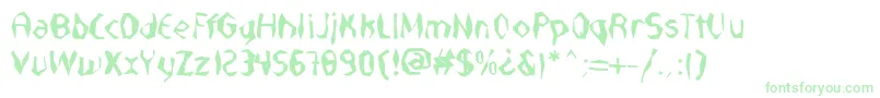 Шрифт NabateaDefharo – зелёные шрифты на белом фоне