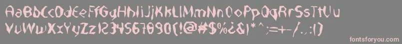 NabateaDefharo-fontti – vaaleanpunaiset fontit harmaalla taustalla