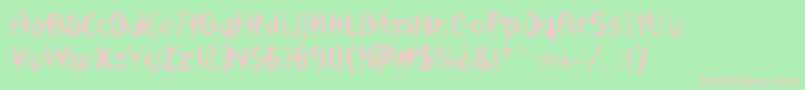 Шрифт NabateaDefharo – розовые шрифты на зелёном фоне