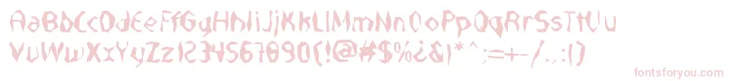 Шрифт NabateaDefharo – розовые шрифты на белом фоне