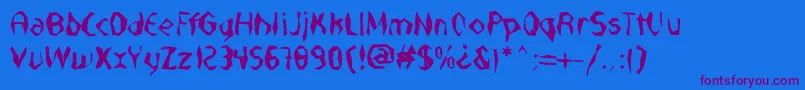 Шрифт NabateaDefharo – фиолетовые шрифты на синем фоне
