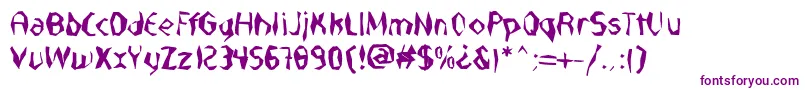 NabateaDefharo-fontti – violetit fontit valkoisella taustalla