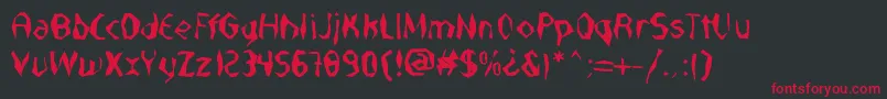 Шрифт NabateaDefharo – красные шрифты на чёрном фоне