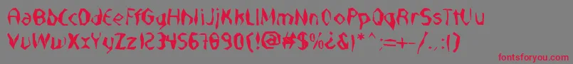 Шрифт NabateaDefharo – красные шрифты на сером фоне