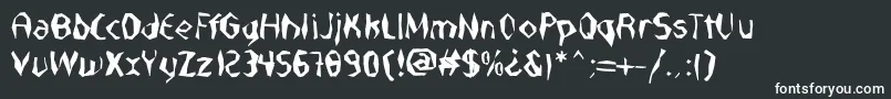 NabateaDefharo-Schriftart – Weiße Schriften auf schwarzem Hintergrund