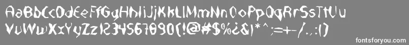 NabateaDefharo-Schriftart – Weiße Schriften auf grauem Hintergrund