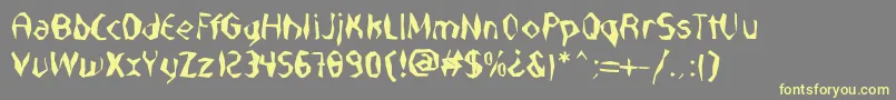 NabateaDefharo-fontti – keltaiset fontit harmaalla taustalla