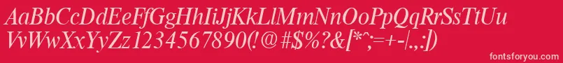 More about ThamesRegularita Font ThamesRegularita Font – Pink Fonts on Red Background