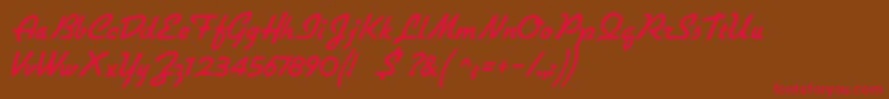 Flottflott Font – Red Fonts on Brown Background