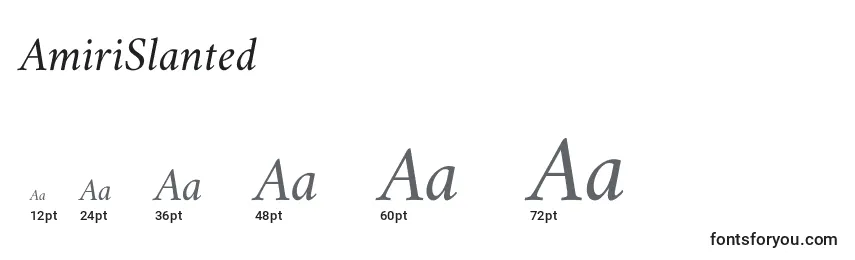 AmiriSlanted Font Sizes