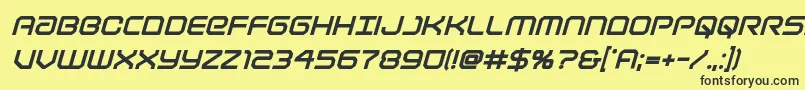 Lightbrigadextraboldital Font – Black Fonts on Yellow Background