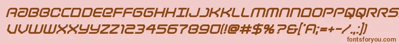 Lightbrigadextraboldital Font – Brown Fonts on Pink Background