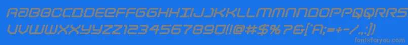 Шрифт Lightbrigadextraboldital – серые шрифты на синем фоне