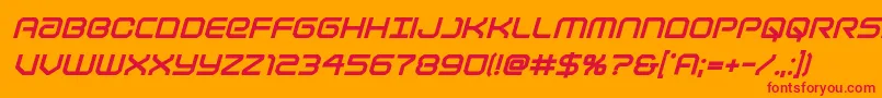 Lightbrigadextraboldital Font – Red Fonts on Orange Background