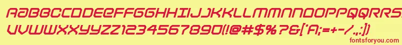 Lightbrigadextraboldital Font – Red Fonts on Yellow Background