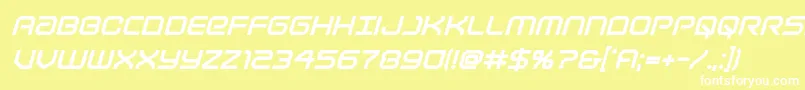 Lightbrigadextraboldital Font – White Fonts on Yellow Background