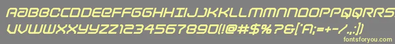 Lightbrigadextraboldital Font – Yellow Fonts on Gray Background