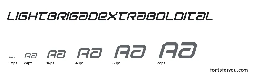 Lightbrigadextraboldital Font Sizes