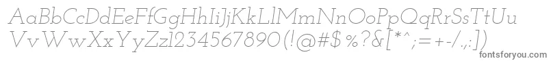 フォントJosefinSlabLightItalic – 灰色のフォント