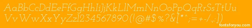 JosefinSlabLightItalic Font – White Fonts on Orange Background