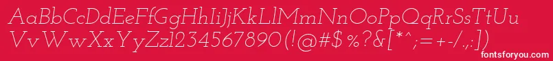 fuente JosefinSlabLightItalic – Fuentes Blancas Sobre Fondo Rojo