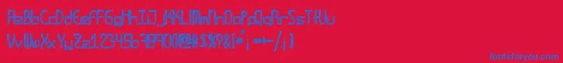 Amplitudesdisco Font – Blue Fonts on Red Background