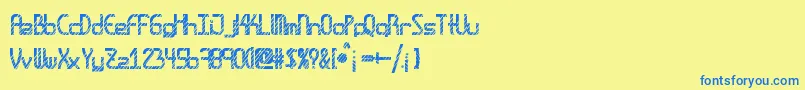 Amplitudesdisco Font – Blue Fonts on Yellow Background