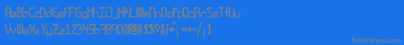 Czcionka Amplitudesdisco – szare czcionki na niebieskim tle