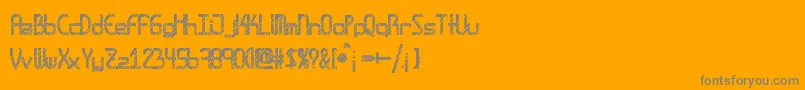 Amplitudesdisco Font – Gray Fonts on Orange Background