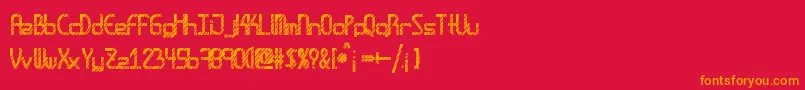 Amplitudesdisco Font – Orange Fonts on Red Background