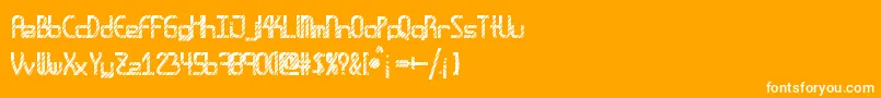 フォントAmplitudesdisco – オレンジの背景に白い文字