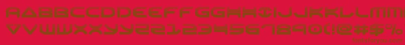 Oberonhalf Font – Brown Fonts on Red Background