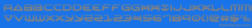 Oberonhalf Font – Gray Fonts on Blue Background