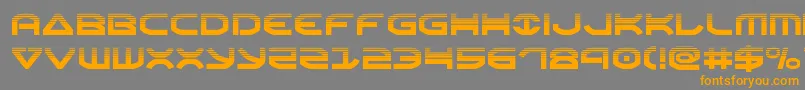 Oberonhalf Font – Orange Fonts on Gray Background