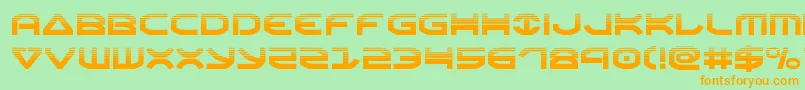 Oberonhalf Font – Orange Fonts on Green Background